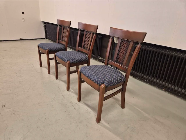 Klassieke - houten - eetkamerstoelen - dining chair (3x) - afbeelding 3 van  7