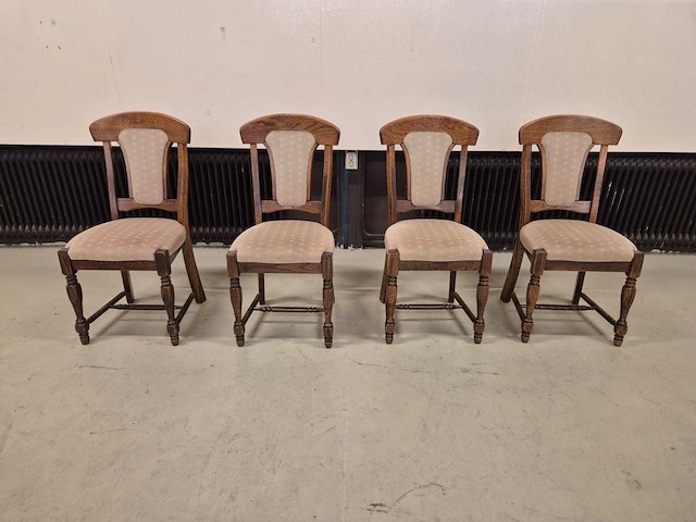Klassieke - houten - eetkamerstoelen - dining chair (4x) - afbeelding 1 van  8