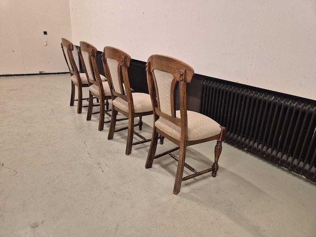 Klassieke - houten - eetkamerstoelen - dining chair (4x) - afbeelding 3 van  8