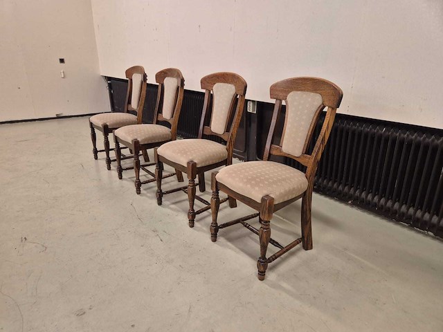 Klassieke - houten - eetkamerstoelen - dining chair (4x) - afbeelding 6 van  8