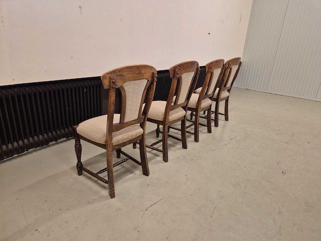 Klassieke - houten - eetkamerstoelen - dining chair (4x) - afbeelding 8 van  8