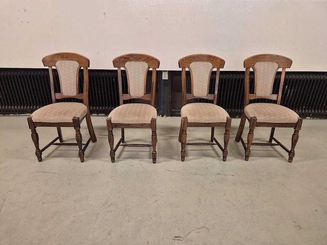Klassieke - houten - eetkamerstoelen - dining chair (4x) - afbeelding 1 van  6