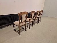 Klassieke - houten - eetkamerstoelen - dining chair (4x) - afbeelding 4 van  6