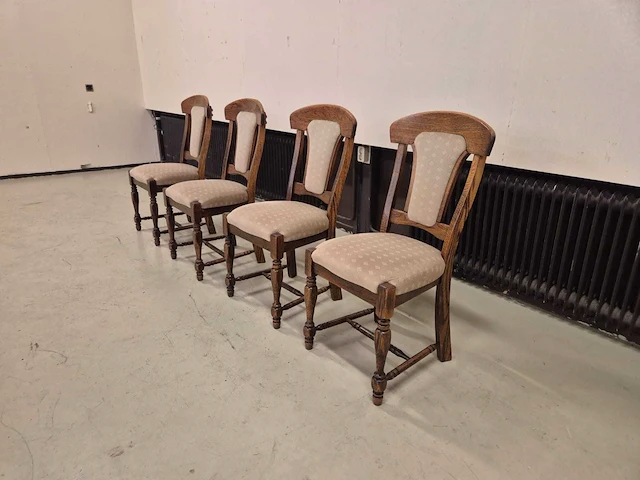 Klassieke - houten - eetkamerstoelen - dining chair (4x) - afbeelding 5 van  6