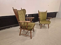 Klassieke - vintage - fauteuils - arm chair (2x) - afbeelding 2 van  8