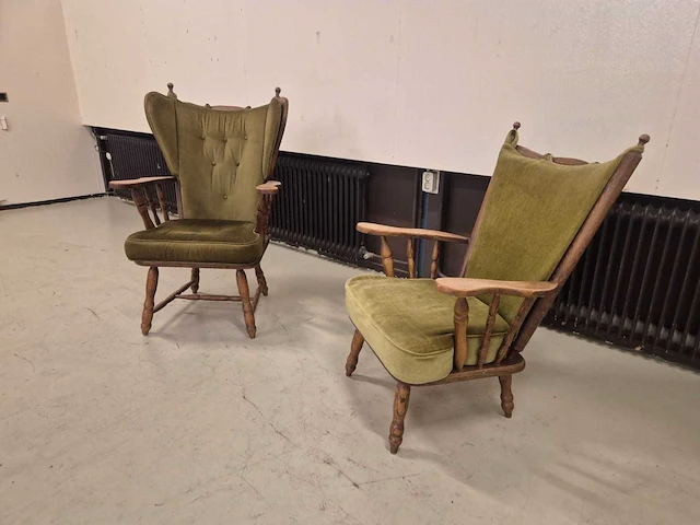 Klassieke - vintage - fauteuils - arm chair (2x) - afbeelding 8 van  8
