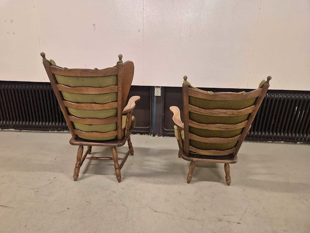 Klassieke - vintage - fauteuils - arm chair (2x) - afbeelding 4 van  8