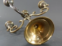 Klassieke brons/messing vijfarmige messing kandelaar - afbeelding 5 van  5