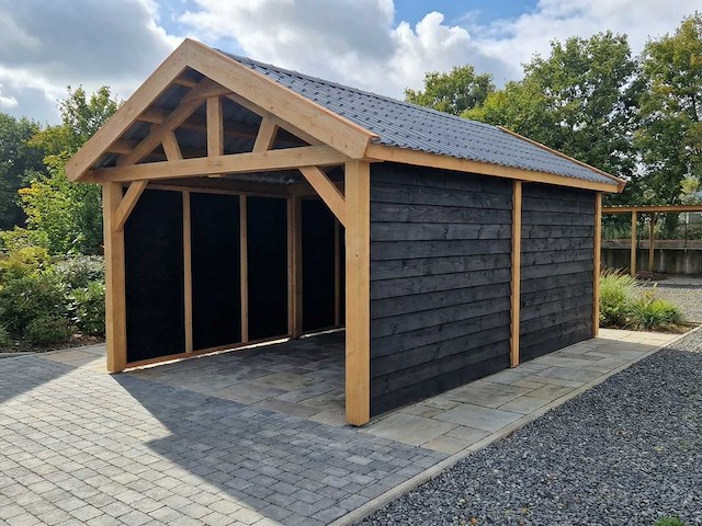 Klassieke garage met zadeldak 1540x410x340 cm - afbeelding 1 van  9