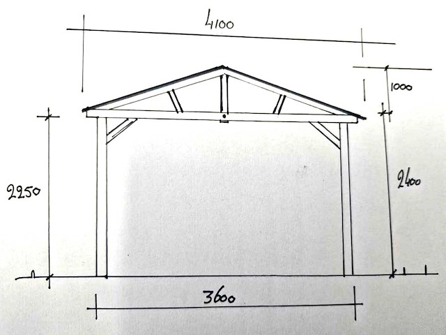 Klassieke garage met zadeldak 660x410x340 cm - afbeelding 6 van  14