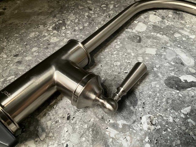 Klassieke keukenmengkraan rvs - afbeelding 1 van  5