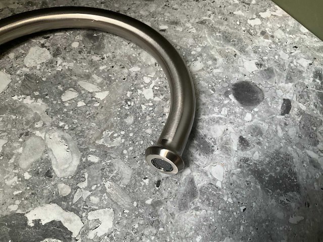 Klassieke keukenmengkraan rvs - afbeelding 3 van  5