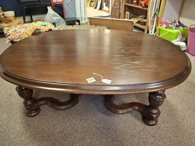 Klassieke massief eiken salontafel - afbeelding 3 van  3