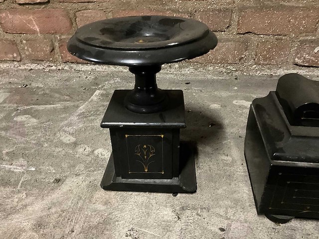 Klassieke schouwpendule v.v. klok + 2x kandelaar - afbeelding 4 van  6