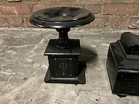 Klassieke schouwpendule v.v. klok + 2x kandelaar - afbeelding 4 van  6