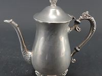 Klassieke tinnen koffie pot - afbeelding 1 van  5