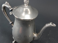 Klassieke tinnen koffie pot - afbeelding 3 van  5