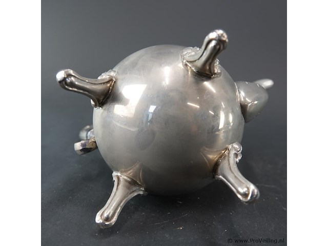 Klassieke tinnen koffie pot - afbeelding 5 van  5