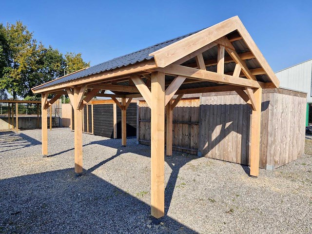 Klassieke zadeldak overkapping - 1220x410x340 cm - afbeelding 4 van  11