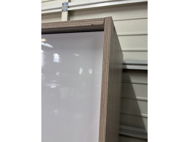 Kledingkast - b 181,4 cm - glossy wit, by fonq, basic slim - afbeelding 3 van  3