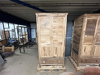 Kledingkast oud eiken 205x61x61cm - afbeelding 1 van  4