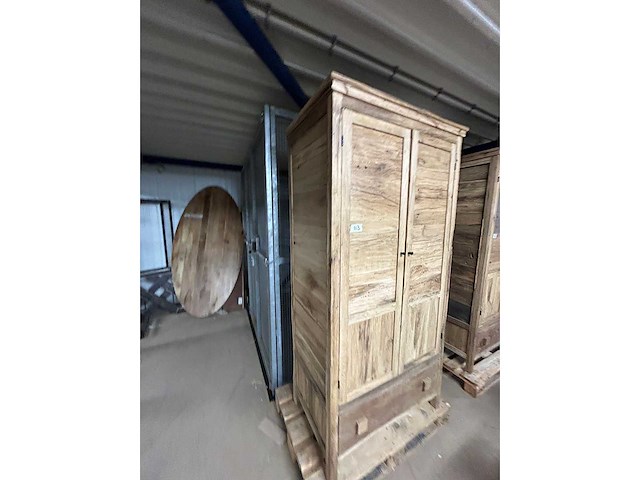Kledingkast oud eiken 205x61x61cm - afbeelding 2 van  4