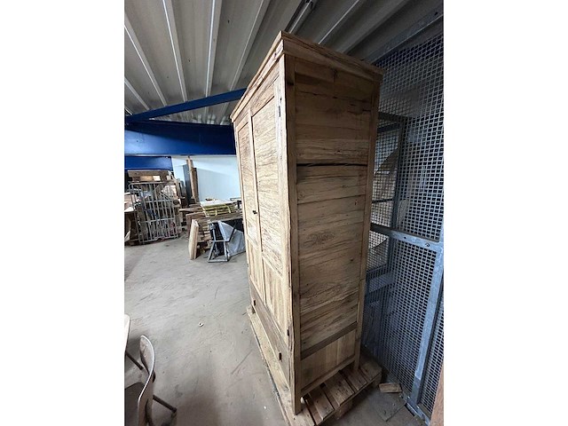 Kledingkast oud eiken 205x61x61cm - afbeelding 3 van  4