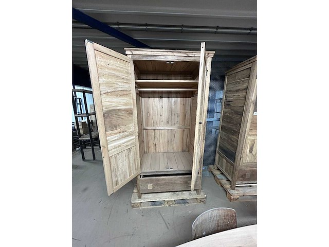 Kledingkast oud eiken 205x61x61cm - afbeelding 4 van  4