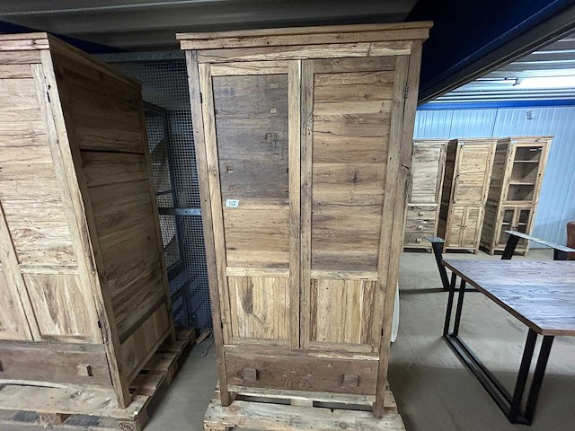 Kledingkast oud eiken 206x61x61cm - afbeelding 1 van  4