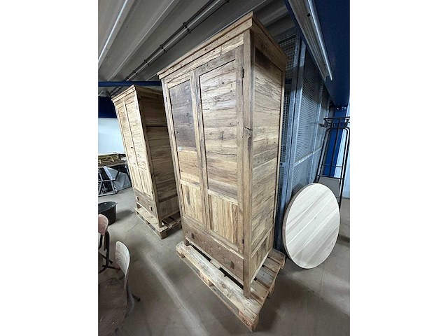 Kledingkast oud eiken 206x61x61cm - afbeelding 2 van  4