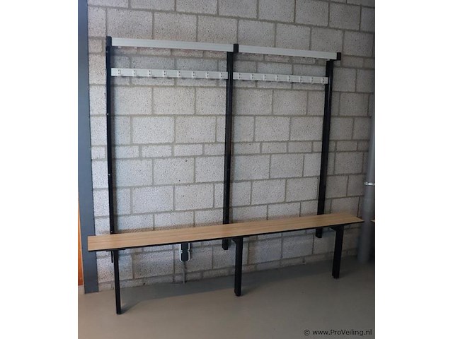 Kleedkamerbank met kapstok - 200x39x175cm - afbeelding 1 van  4