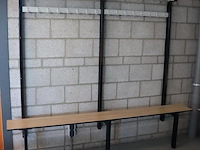 Kleedkamerbank met kapstok - 200x39x175cm