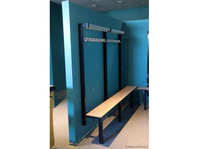 Kleedkamerbank met kapstok - 200x40x175cm - afbeelding 1 van  4