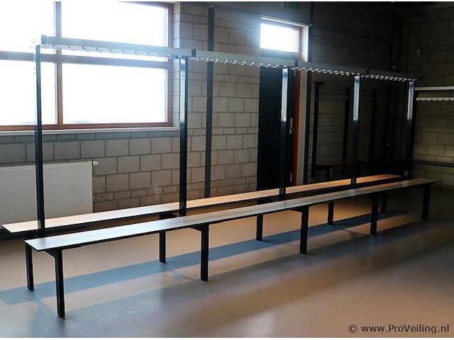 Kleedkamerbank met kapstok - 500x39x175cm - afbeelding 1 van  3