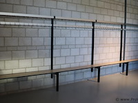 Kleedkamerbank met kapstok - 562x39x175cm