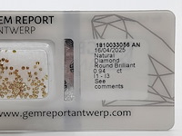 Kleine gele briljant geslepen diamanten, totaal 0,94 karaats (i1-i3) - afbeelding 3 van  5