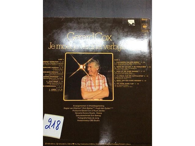 Kleinkunst gerard cox - afbeelding 2 van  2