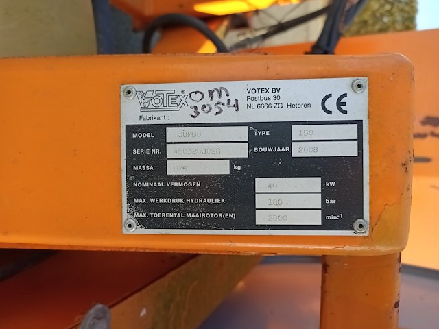 Klepelmaaier, votex, jumbo 150, 2008 - afbeelding 7 van  8