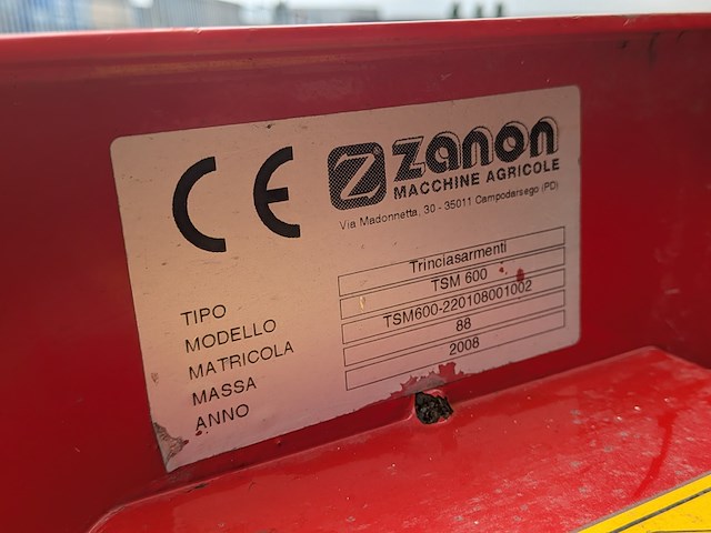 Klepelmaaier, zanon, tsm 600, 2008 - afbeelding 3 van  12