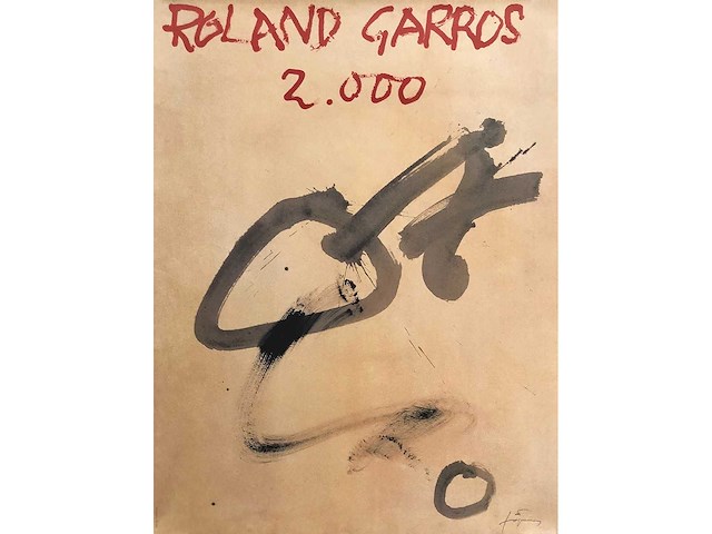 Kleur offset litho antoni tapirs ‘roland garros 2000’ - afbeelding 1 van  2