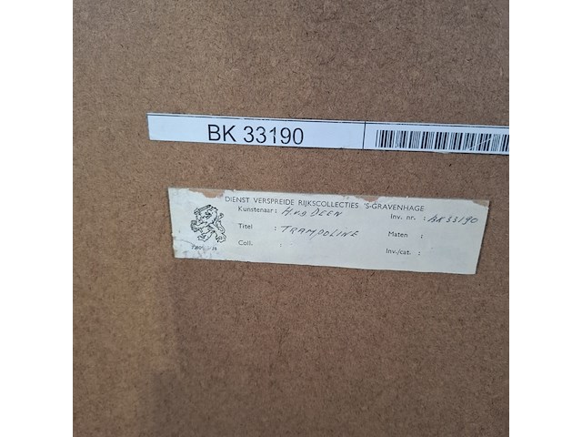 Kleurenets, h. v.d. deen, trampoline 1/15, 1977 - afbeelding 9 van  9