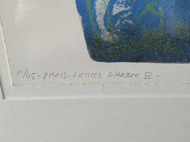 Kleurenzeefdruk “jelis van dolderen- paris grilles d’arbres vi” - afbeelding 5 van  8