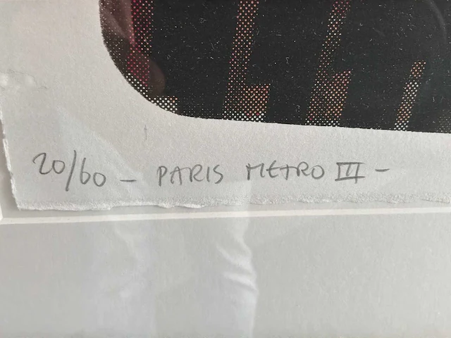 Kleurenzeefdruk “jelis van dolderen- paris metro iii” - afbeelding 5 van  6