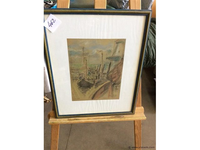 Kleurpotlood / gouche o hoge - afbeelding 1 van  4