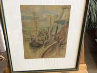 Kleurpotlood / gouche o hoge - afbeelding 1 van  4