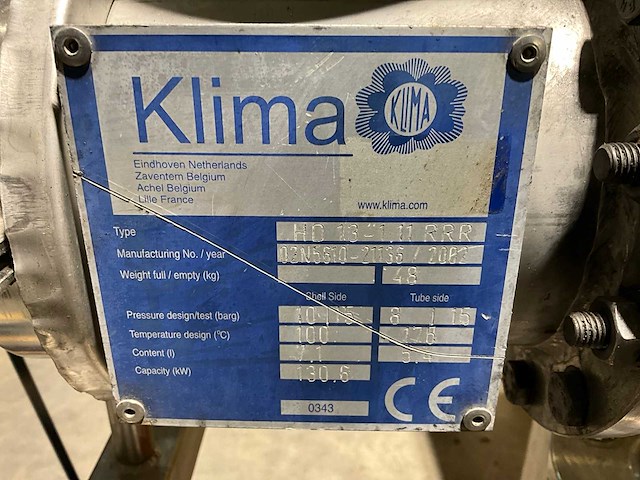 Klima hd 13-1.11 rrr roestvrijstalen behuizing & buiswarmtewisselaar - afbeelding 6 van  6