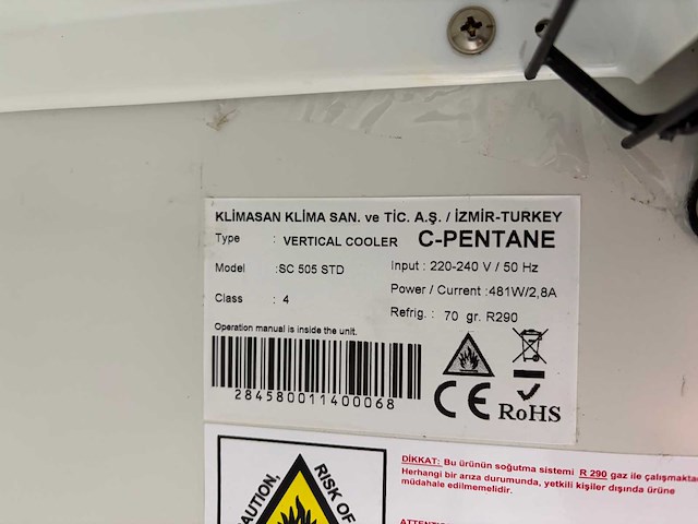 Klimasan - sc505std - glasdeurkoeling - afbeelding 4 van  6