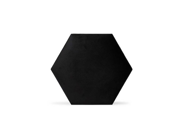 Klimex - luxury velvet textile hexagon black - wandbekleding - afbeelding 2 van  6