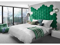 Klimex - luxury velvet textile hexagon black - wandbekleding - afbeelding 6 van  6