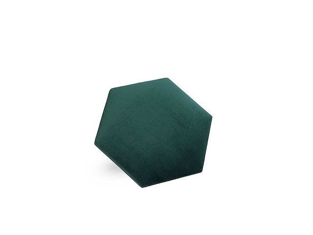 Klimex - luxury velvet textile hexagon green - wandbekleding - afbeelding 5 van  6
